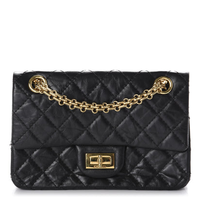 Chanel Aged Calfskin Quilted 2.55 Reissue Mini Flap Black 1 of 13