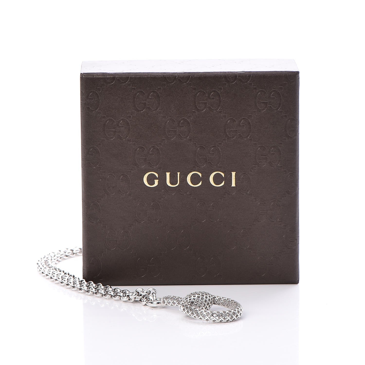 Gucci Sterling Silver Horsebit Diamantissima Necklace 7 of 7