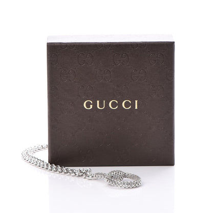 Gucci Sterling Silver Horsebit Diamantissima Necklace 7 of 7