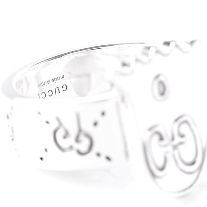 Gucci Sterling Silver GucciGhost Ring 62 10 6 of 8