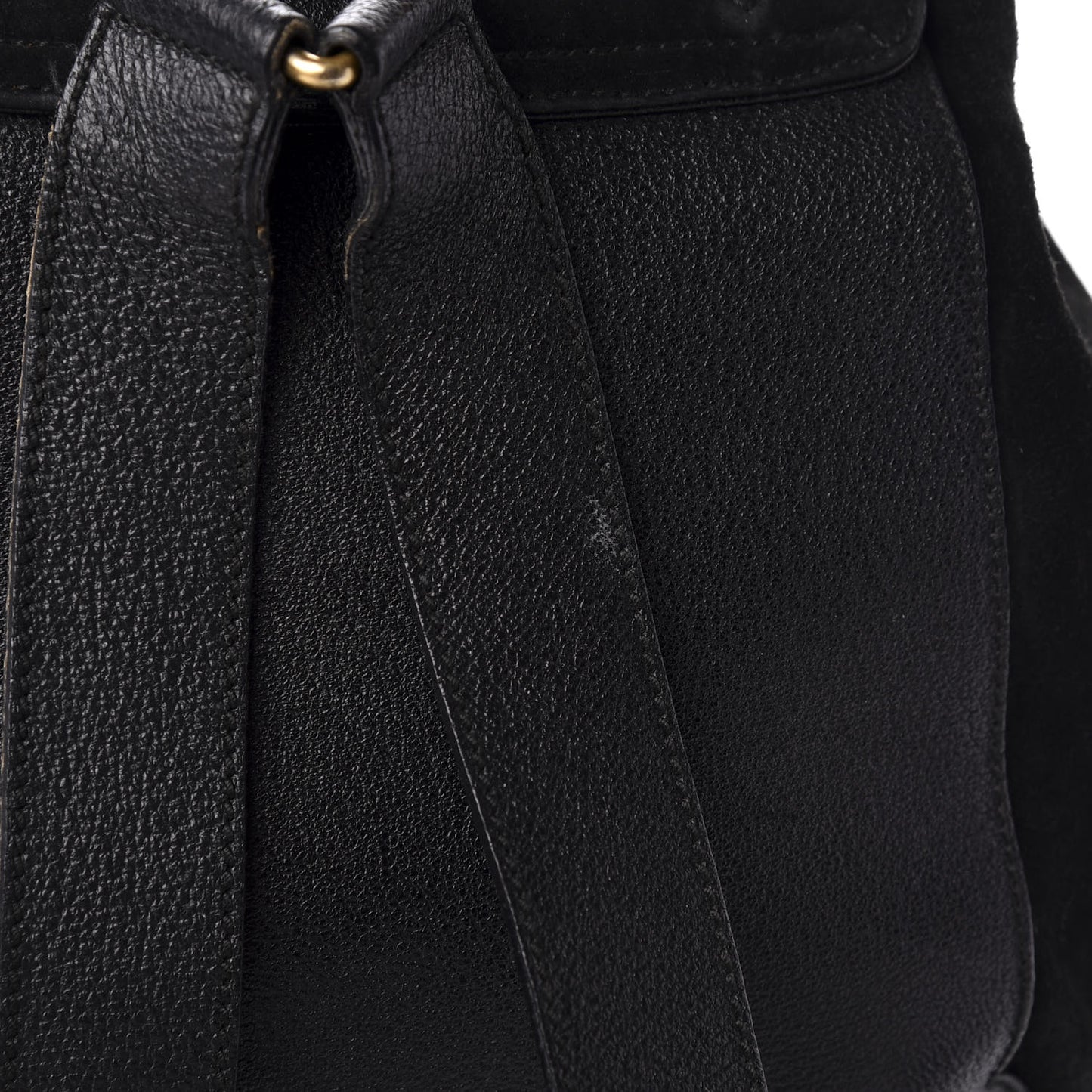 Suede Bamboo Backpack Black