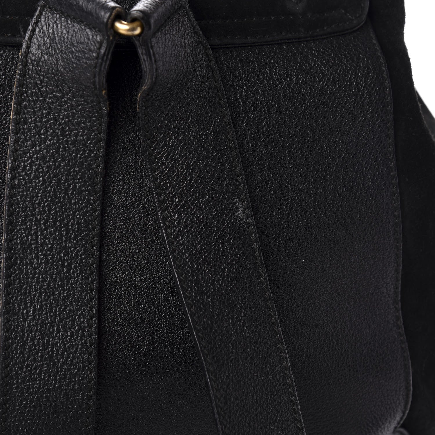 Gucci Suede Bamboo Backpack Black 9 of 11