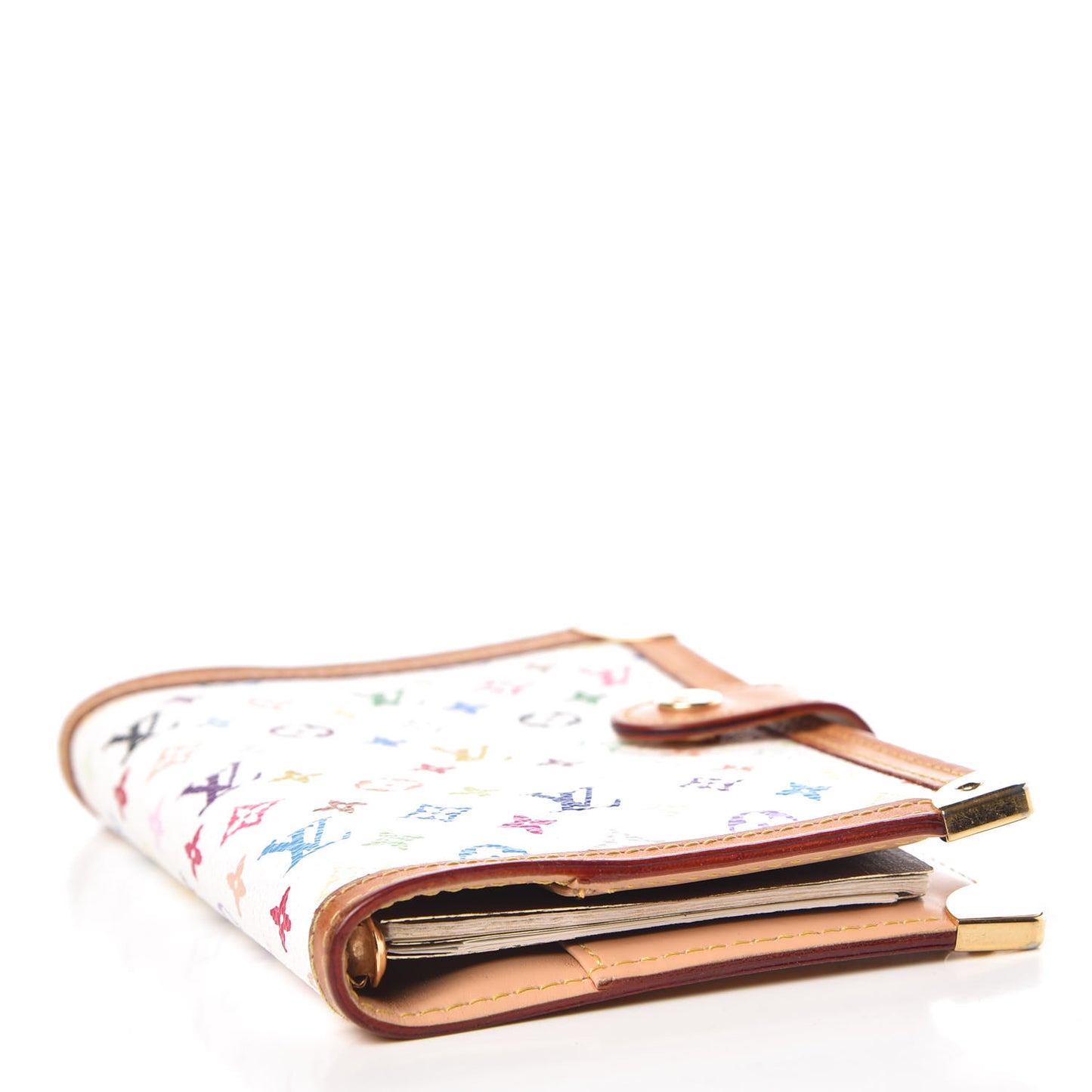Monogram Multicolor Small Ring Agenda Cover White