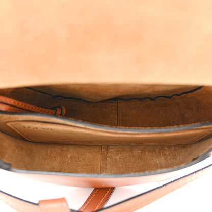 Loewe Calfskin Crochet Trim Small Gate Crossbody Bag Tan 5 of 10