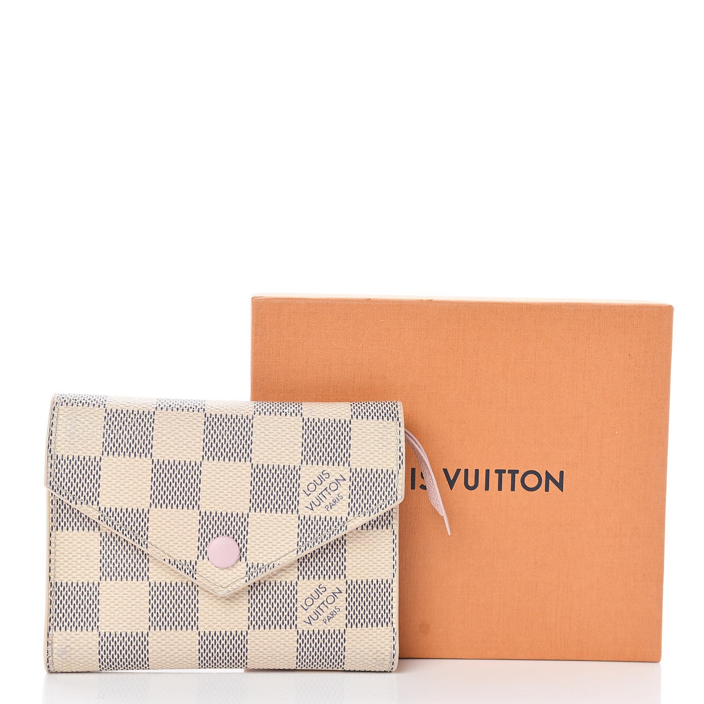 Damier Azur Victorine Wallet Rose Ballerine