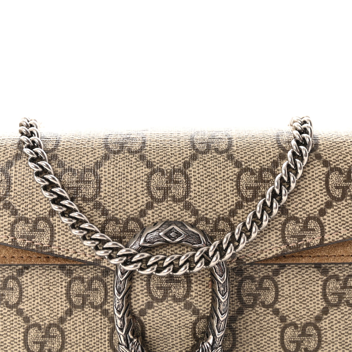 Gucci GG Supreme Monogram Super Mini Dionysus Shoulder Bag Taupe 7 of 10