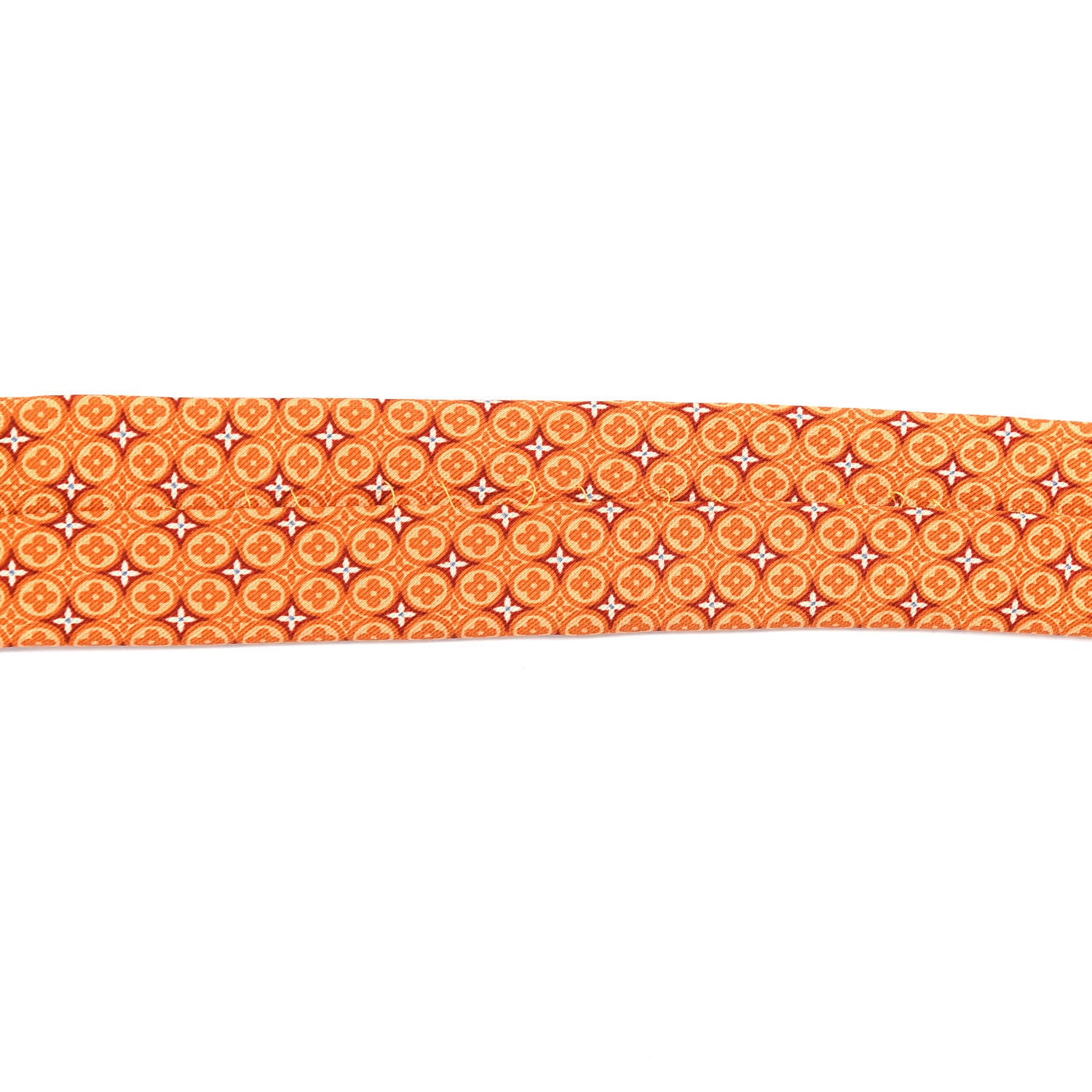 Louis Vuitton Silk Mens Neck Tie Orange 4 of 5