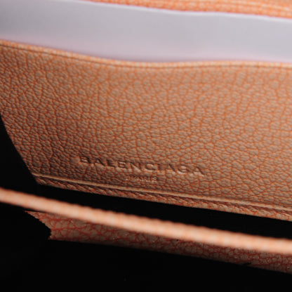 Balenciaga Chevre Metallic Edge Zip Around Wallet Rose Corail 6 of 8