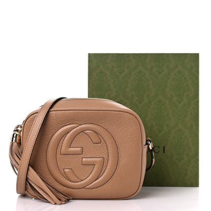 Gucci Pebbled Calfskin Small Soho Disco Bag Camelia 11 of 11