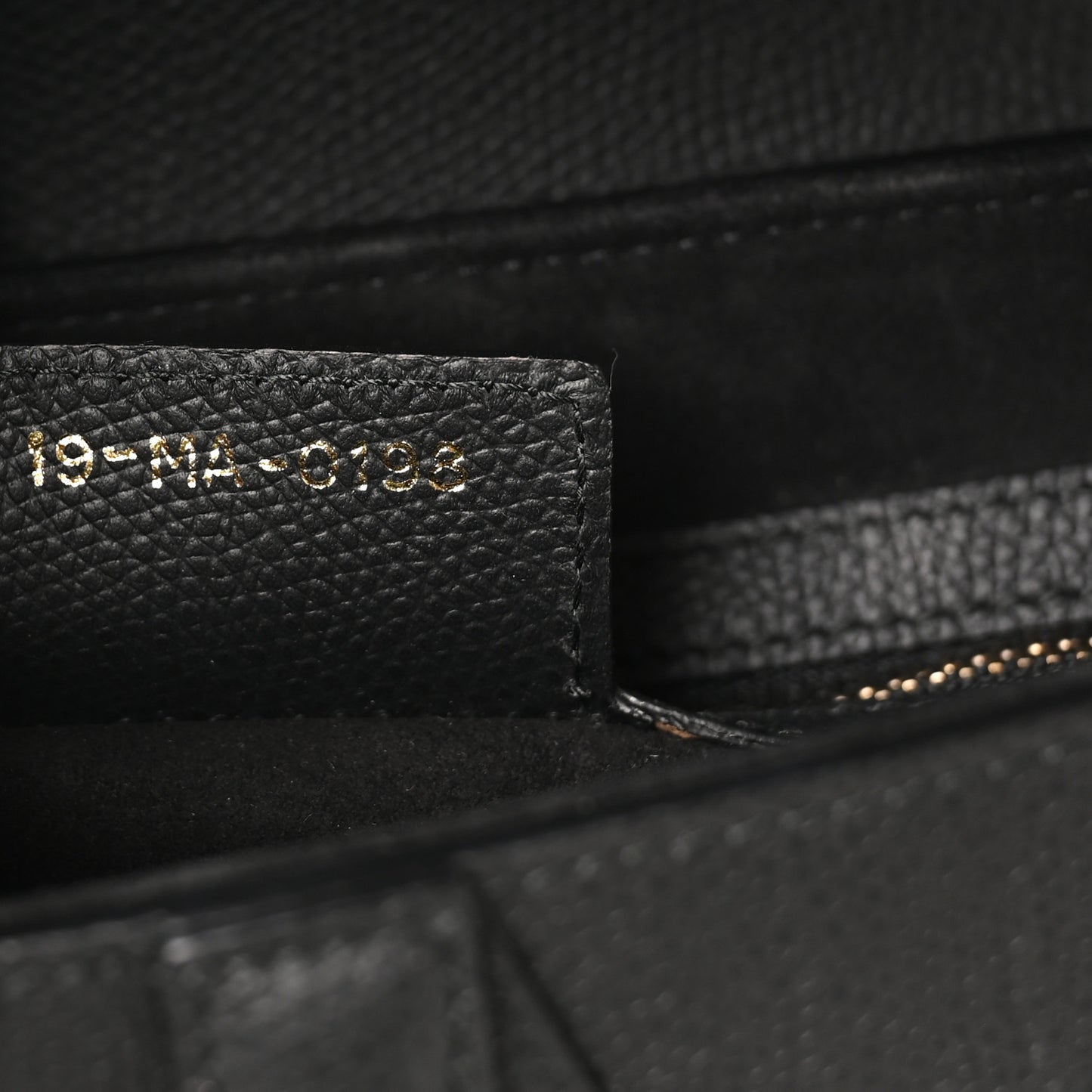 Grained Calfskin Saddle Bag Black