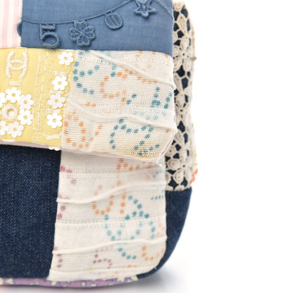 Chanel Fabric Patchwork Medium Flap Bag Pink 11 of 13