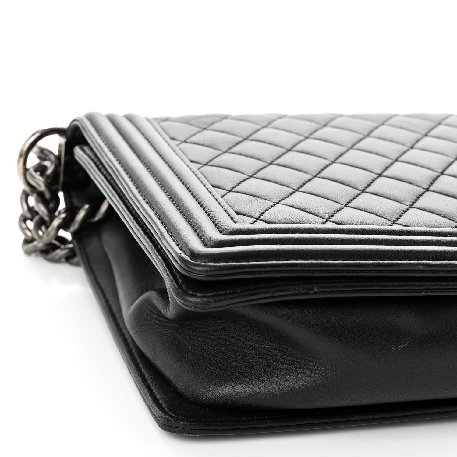 Chanel Lambskin Quilted New Medium Boy Flap Black 9 of 10