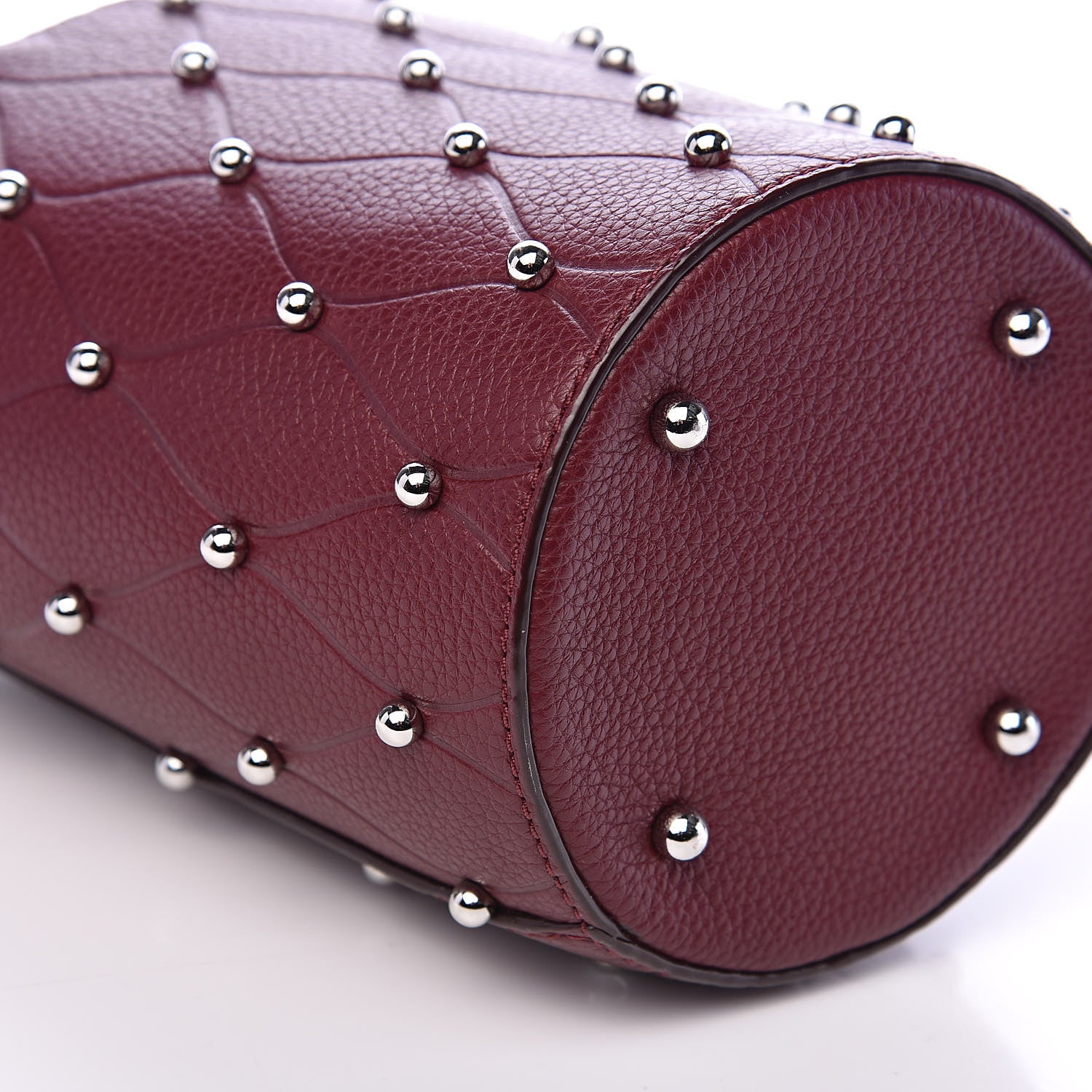 Alexander Wang Pebbled Calfskin Mini Roxy Bucket Bag Burgundy 7 of 9