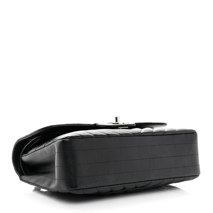 Chanel Calfskin Chevron Quilted Small Double Flap Black 4 of 10