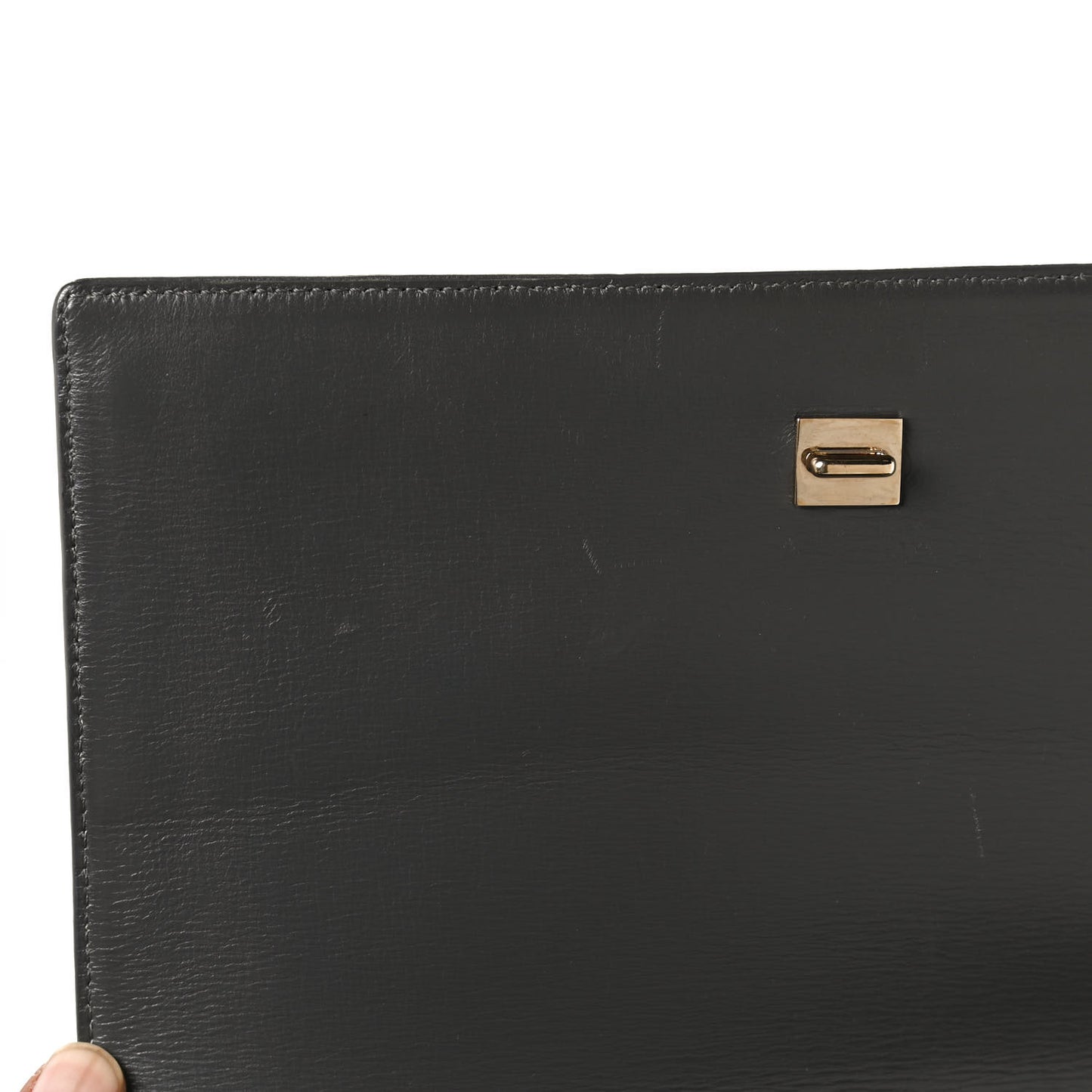 Textured Calfskin Medium Pandora Box Crossbody Bag Dark Gray
