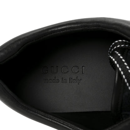Gucci GG Supreme Monogram Quebec Calfskin Retro Interlocking G Mens Platform Derby Loafers 8.5 Black 8 of 8