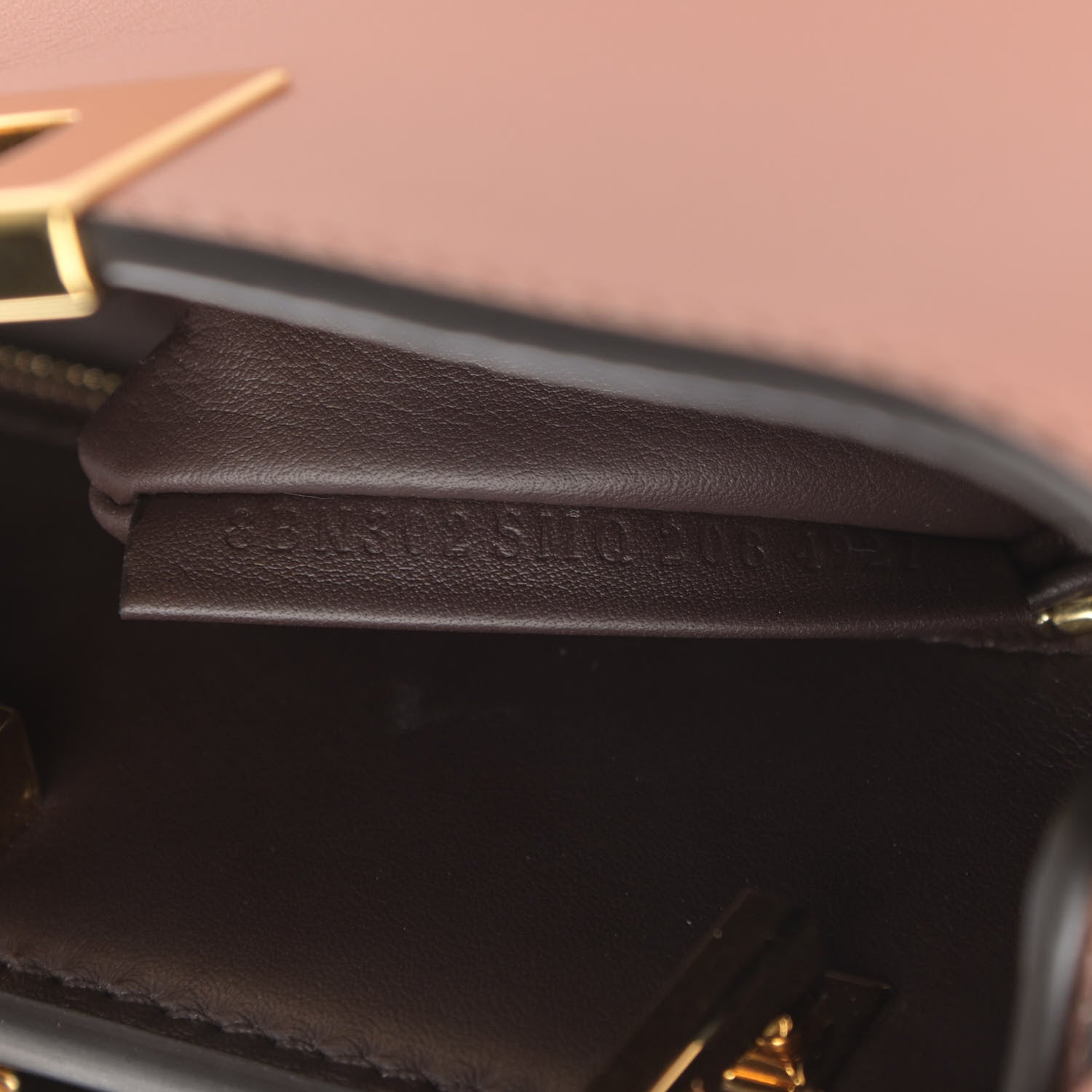 Fendi Vitello Tahiti Burro Medium Peekaboo Iconic Essentially Satchel Rosa Burbon Maya 8 of 12