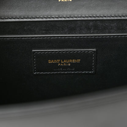 Saint Laurent Smooth Calfskin Medium Classic Monogram Kate Tassel Satchel Black 6 of 9