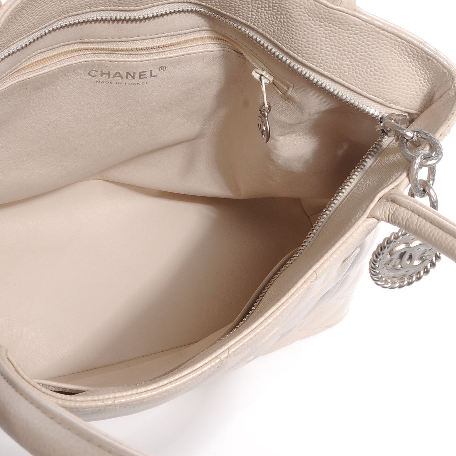 Chanel Caviar Quilted Medallion Tote Light Beige 5 of 7