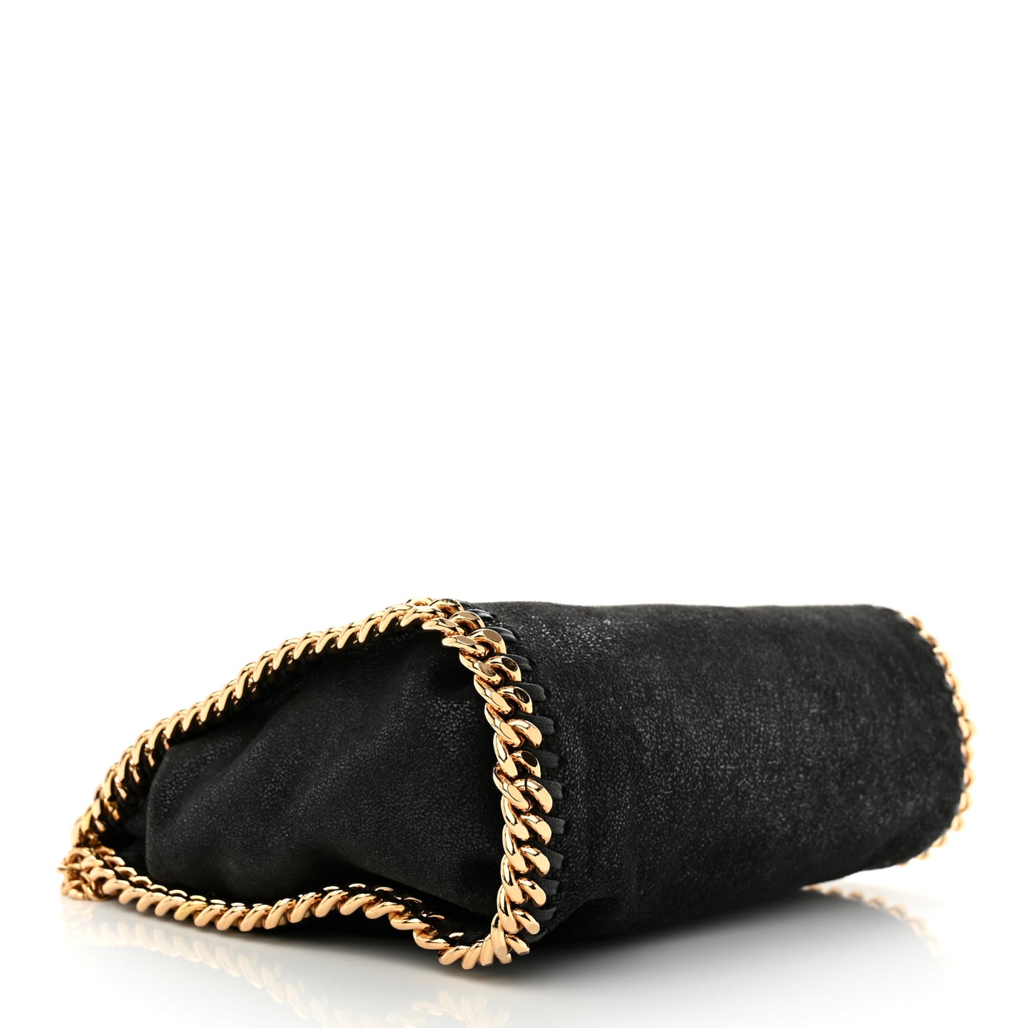 Shaggy Deer Mini Falabella Fold Over Tote Black
