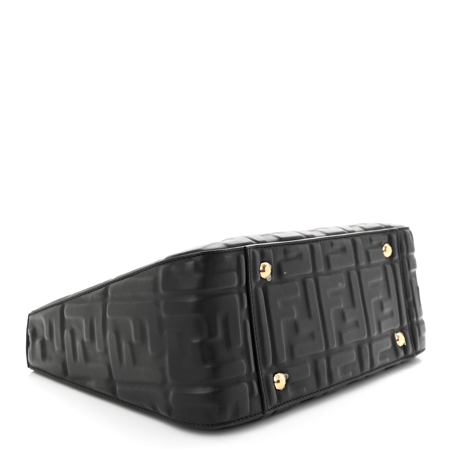 Fendi Nappa FF 1974 Embossed Small FF Tote Black 4 of 11