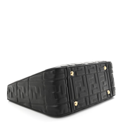 Fendi Nappa FF 1974 Embossed Small FF Tote Black 4 of 11