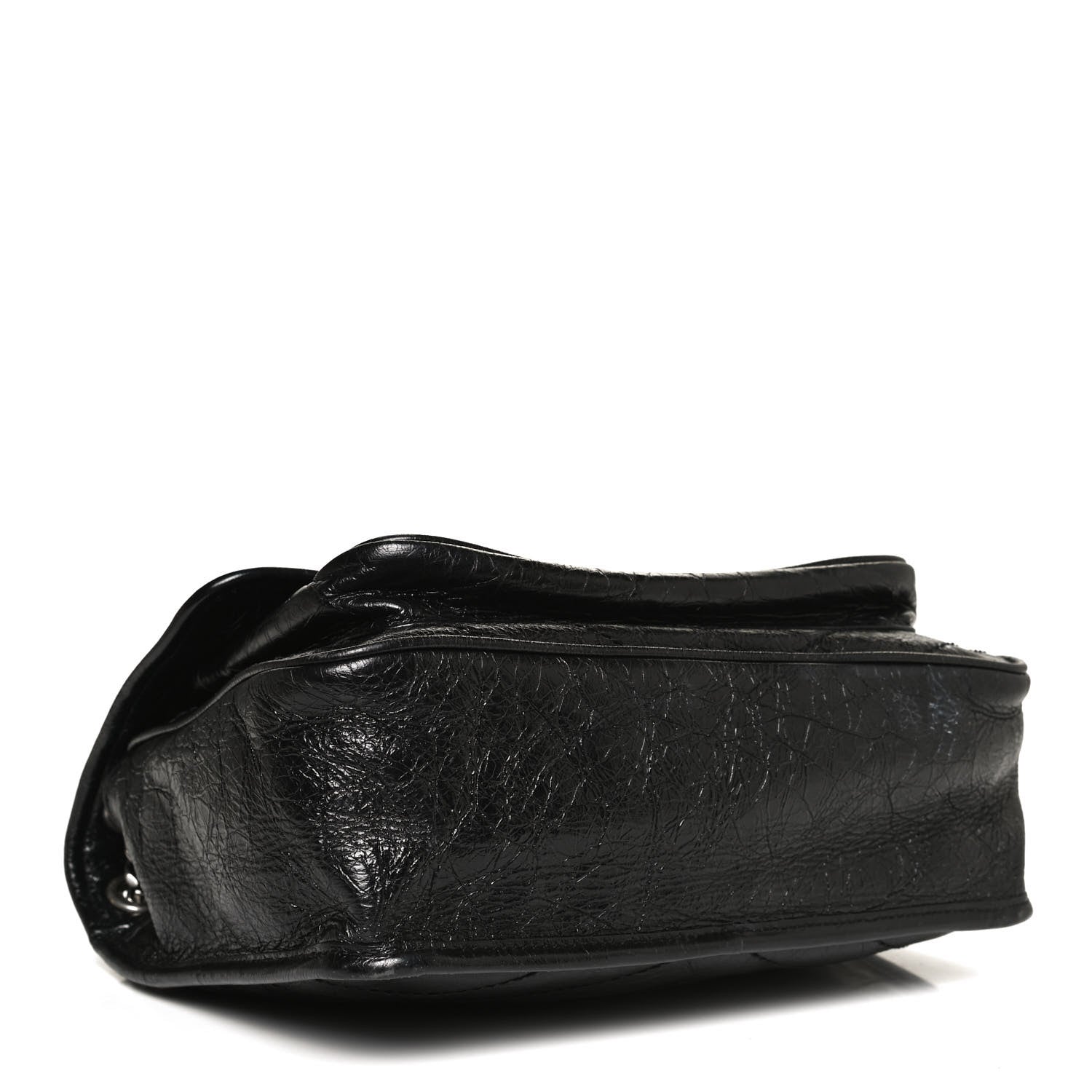 Saint Laurent Crinkled Calfskin Matelasse Monogram Medium Niki Chain Satchel Black 4 of 11