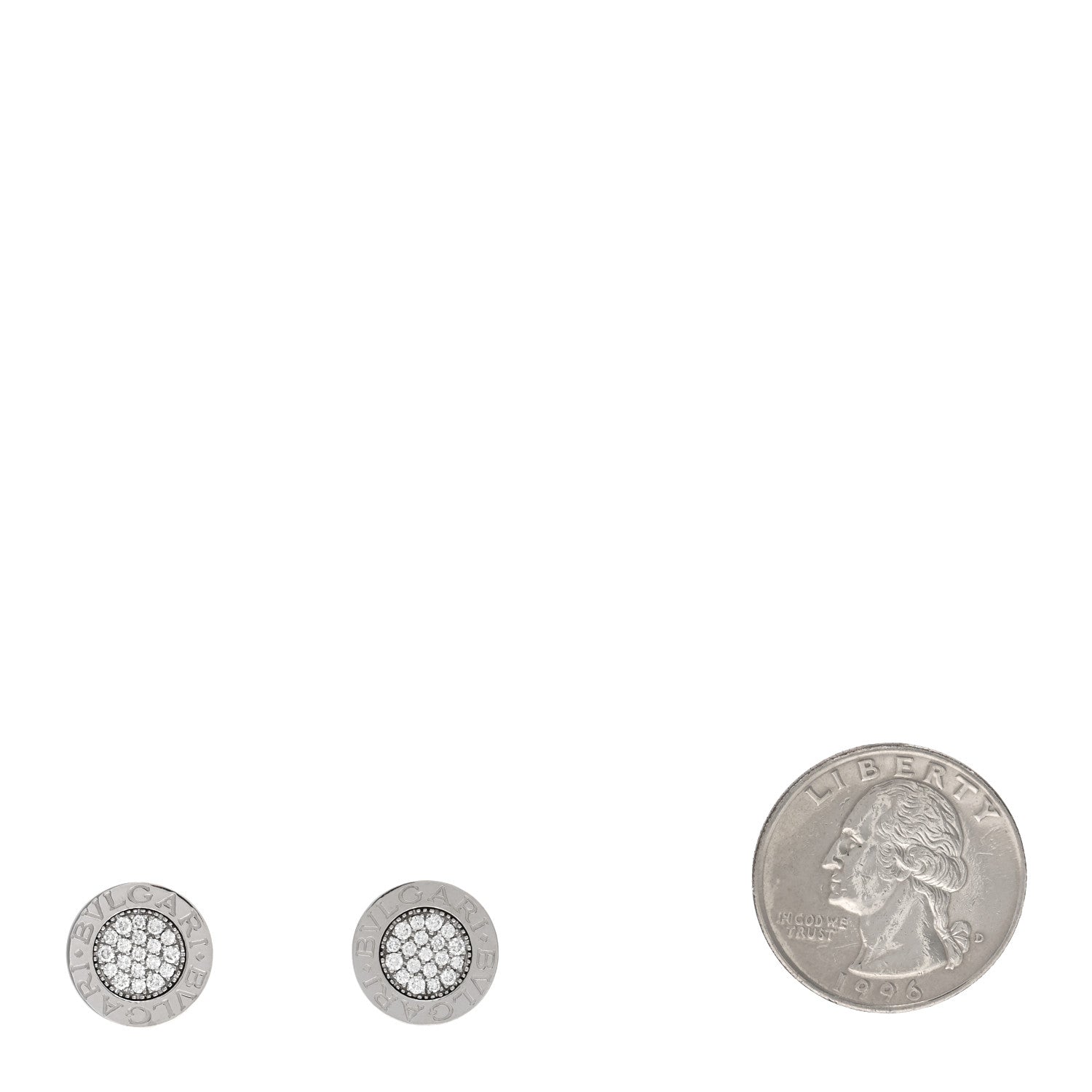 Bulgari 18K White Gold Diamond BVLGARI BVLGARI Stud Earrings 2 of 4