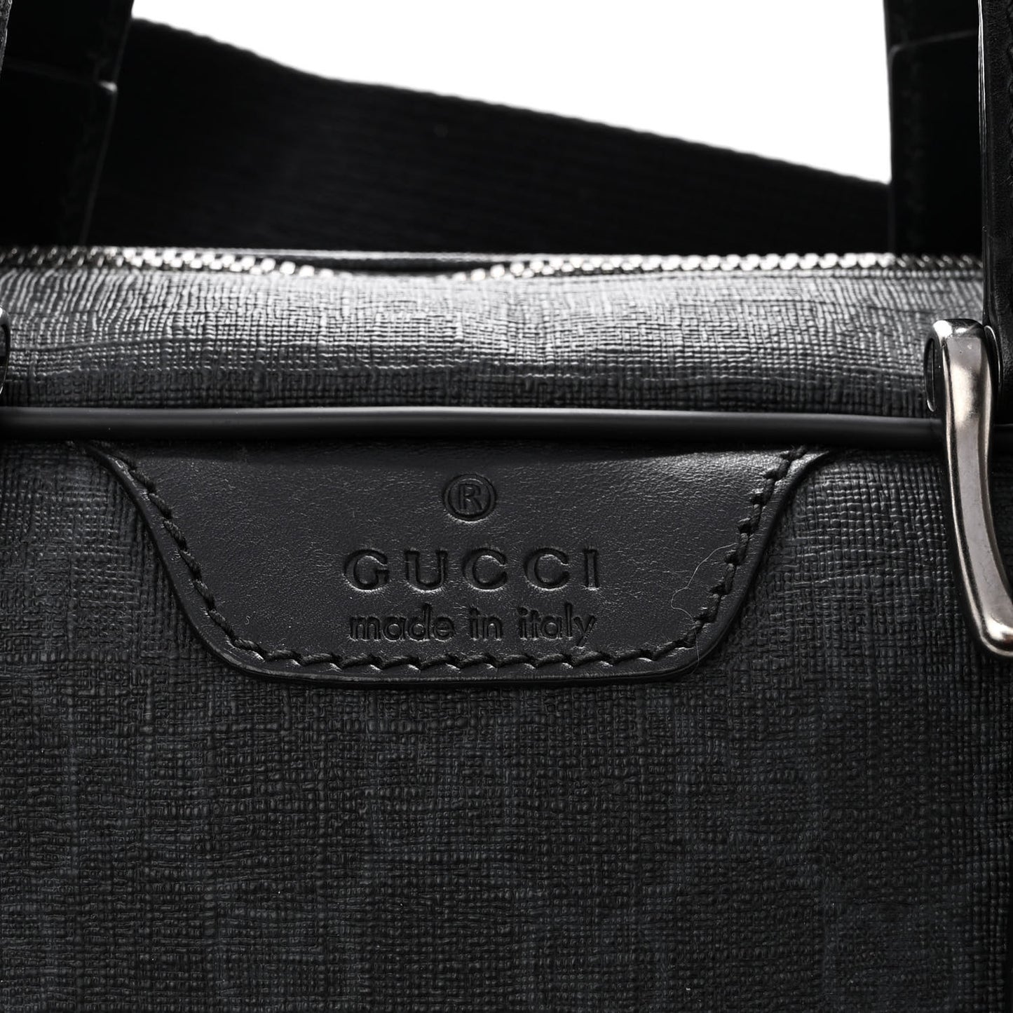 GG Supreme Monogram Briefcase Black Grey