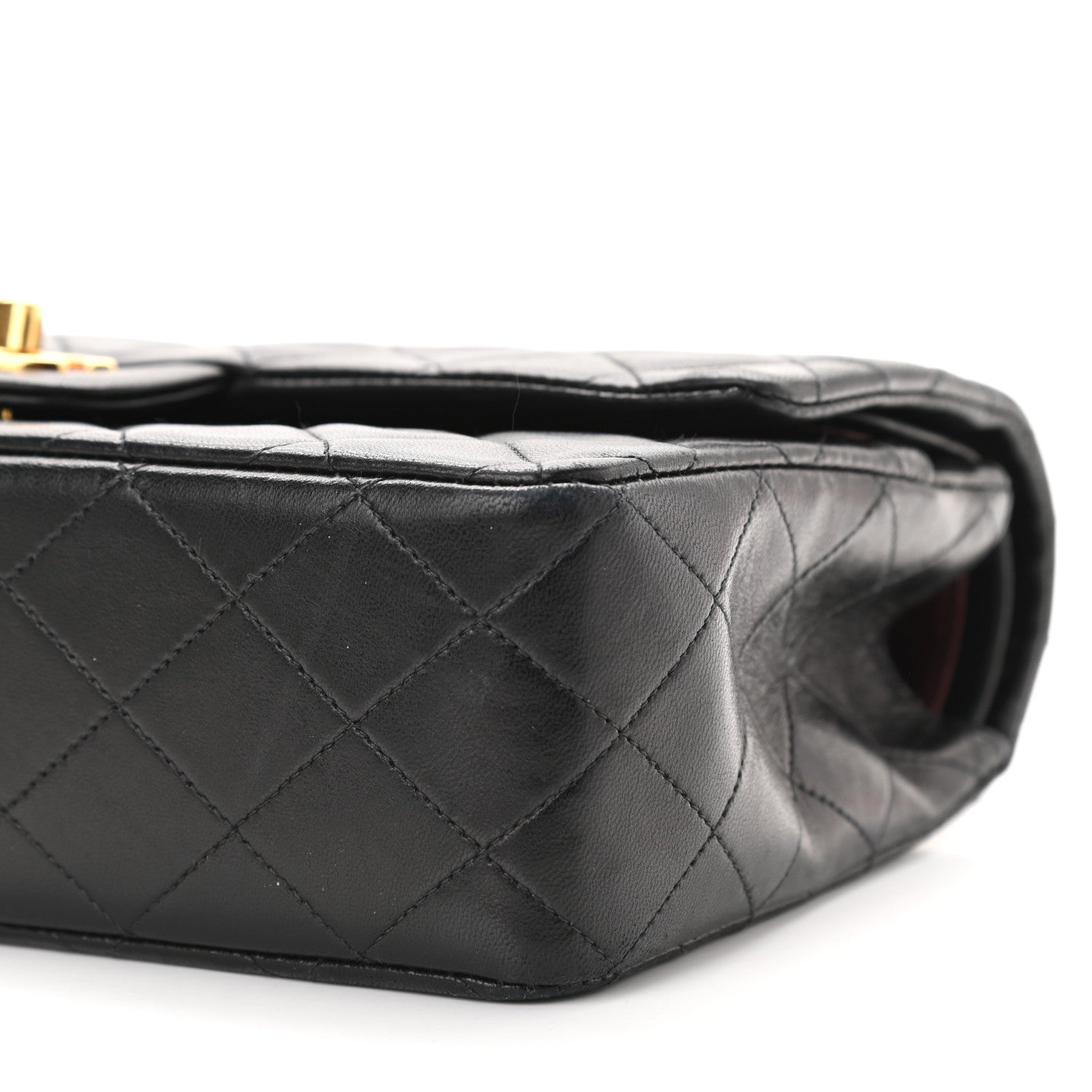 Chanel Lambskin Quilted Medium Double Flap Black 11 of 18