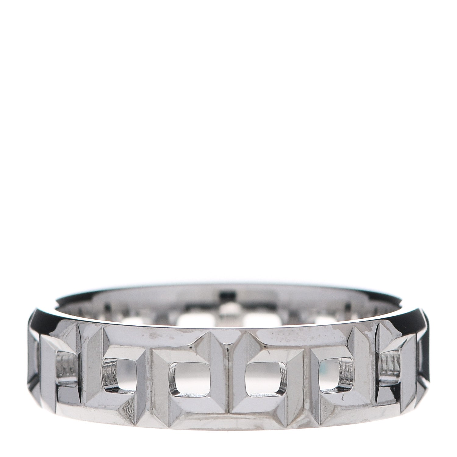 Tiffany 18K White Gold T True Wide Ring 57 8 3 of 5