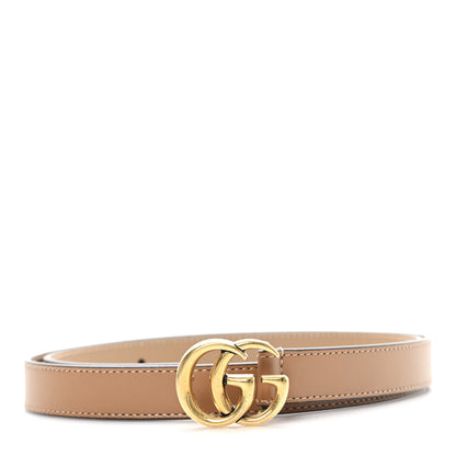 Gucci Moon Calfskin Double G 20mm Belt 85 34 Natural Tan 1 of 4