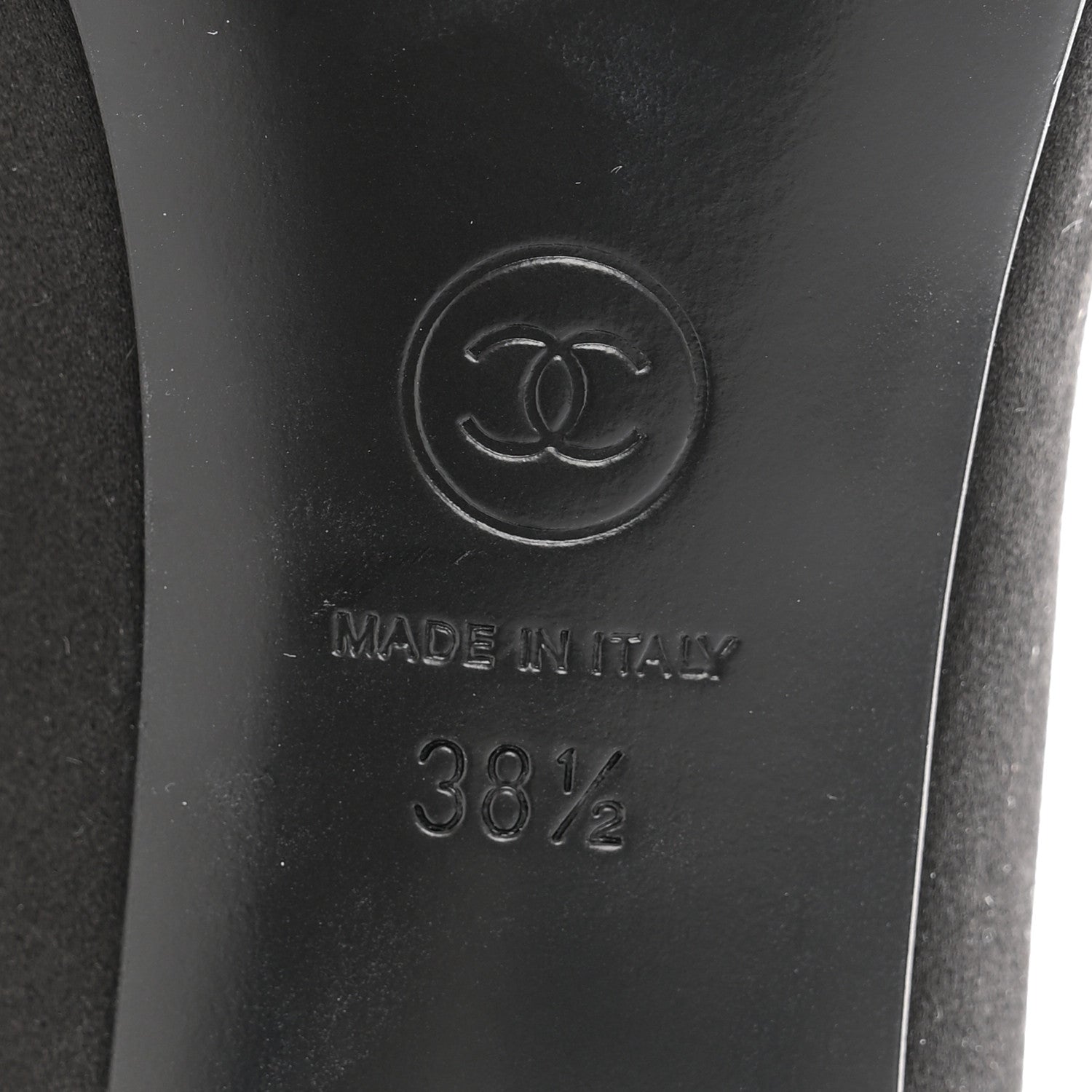 Chanel Satin Crystal Mary Jane Pumps 38.5 Black 8 of 10