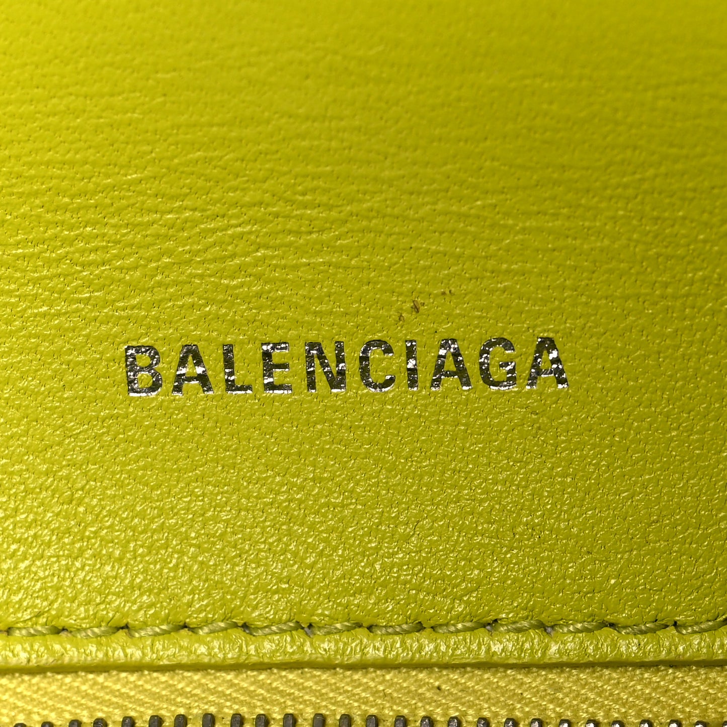 Grained Calfskin Small Hourglass Top Handle Bag Lime