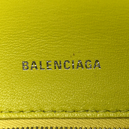 Balenciaga Grained Calfskin Small Hourglass Top Handle Bag Lime 5 of 16