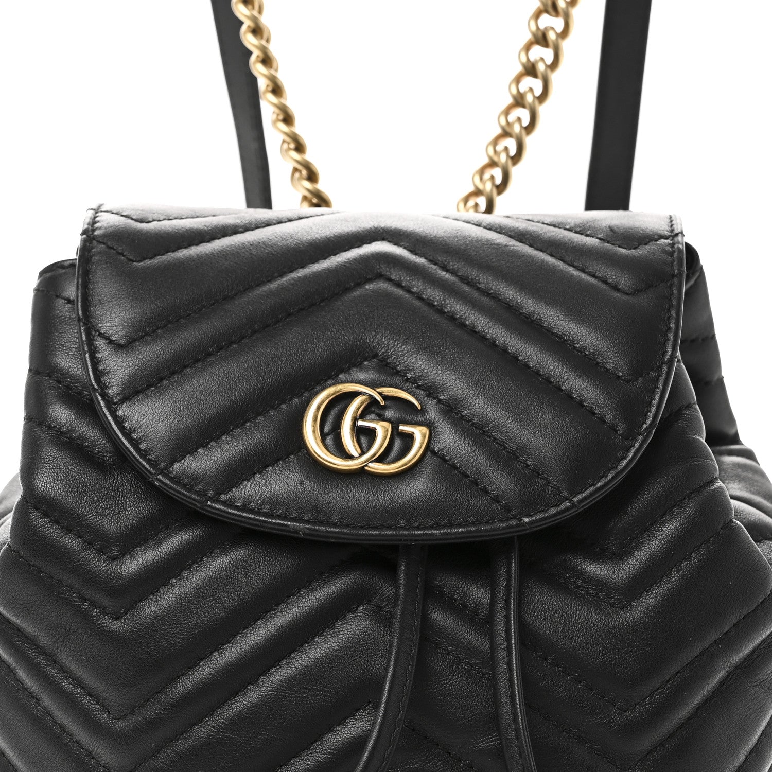 gucci gg marmont flap backpack matelasse mini black Gucci Calfskin Matelasse GG Marmont Flap Backpack Black 1859932 –  FASHIONPHILE