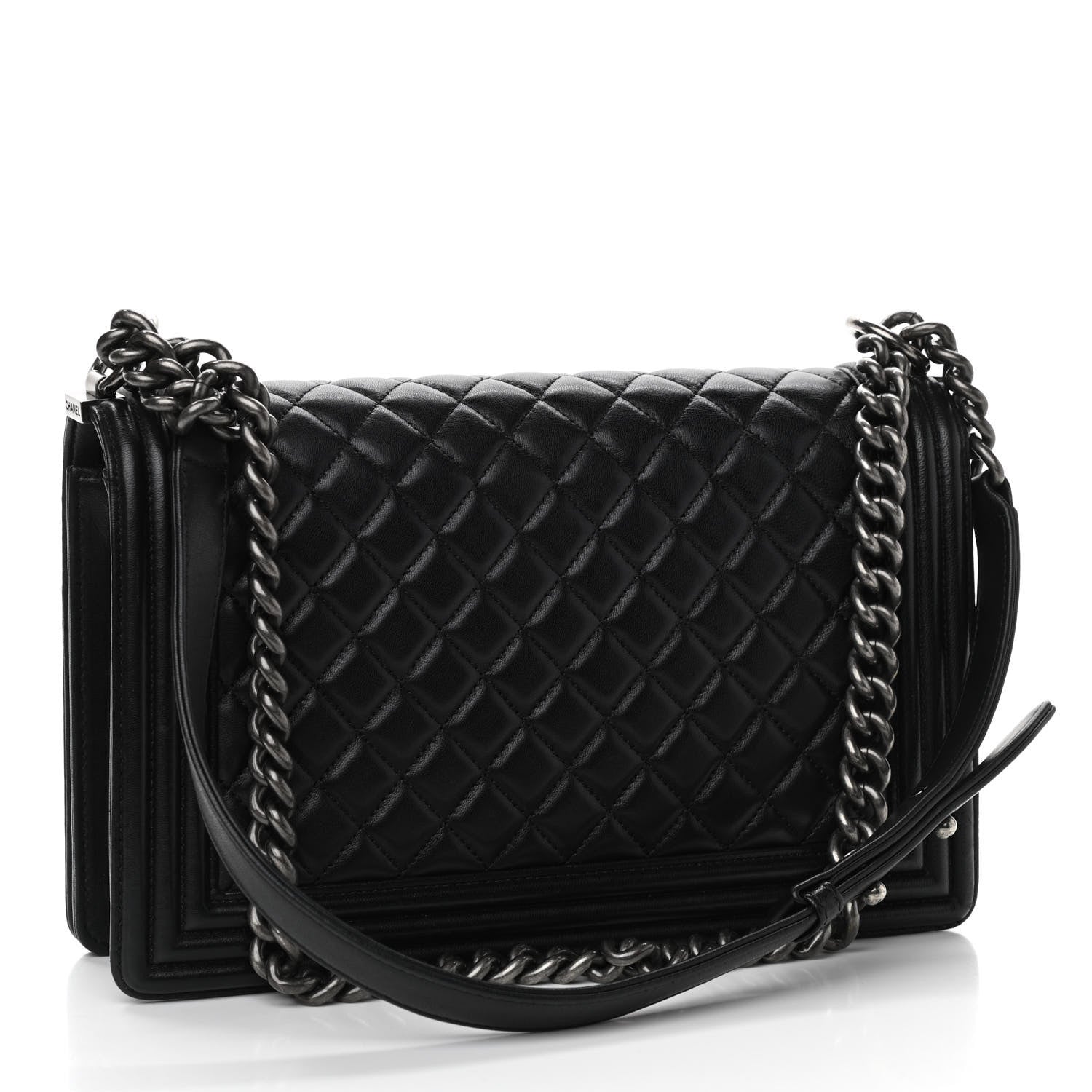 Chanel Lambskin Quilted New Medium Boy Flap Black 3 of 10