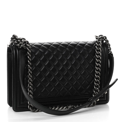 Chanel Lambskin Quilted New Medium Boy Flap Black 3 of 10