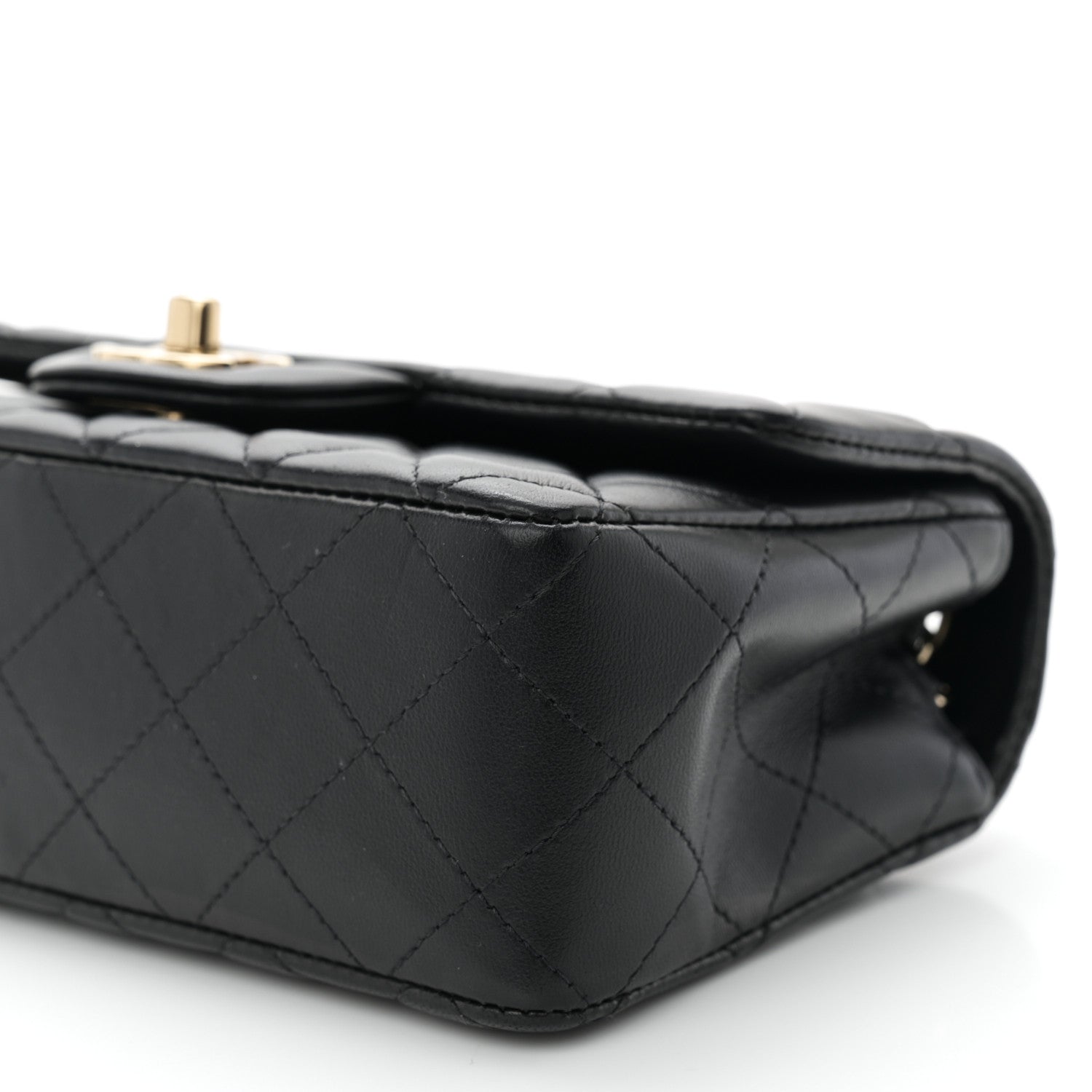 Chanel Lambskin Quilted Mini Rectangular Flap Black 10 of 10