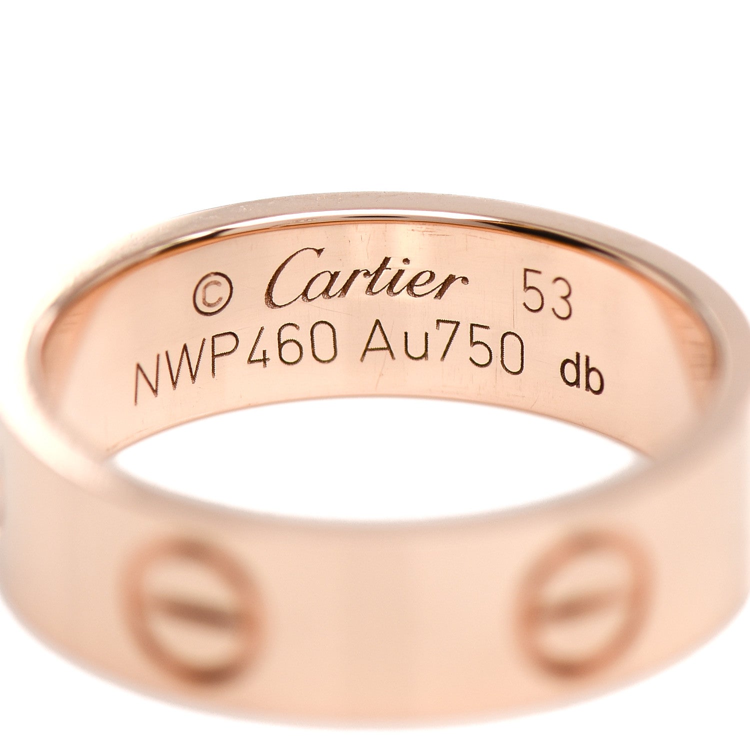 Cartier 18K Pink Gold 5.5mm LOVE Ring 53 6.5 4 of 5