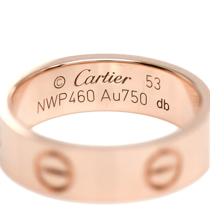 Cartier 18K Pink Gold 5.5mm LOVE Ring 53 6.5 4 of 5