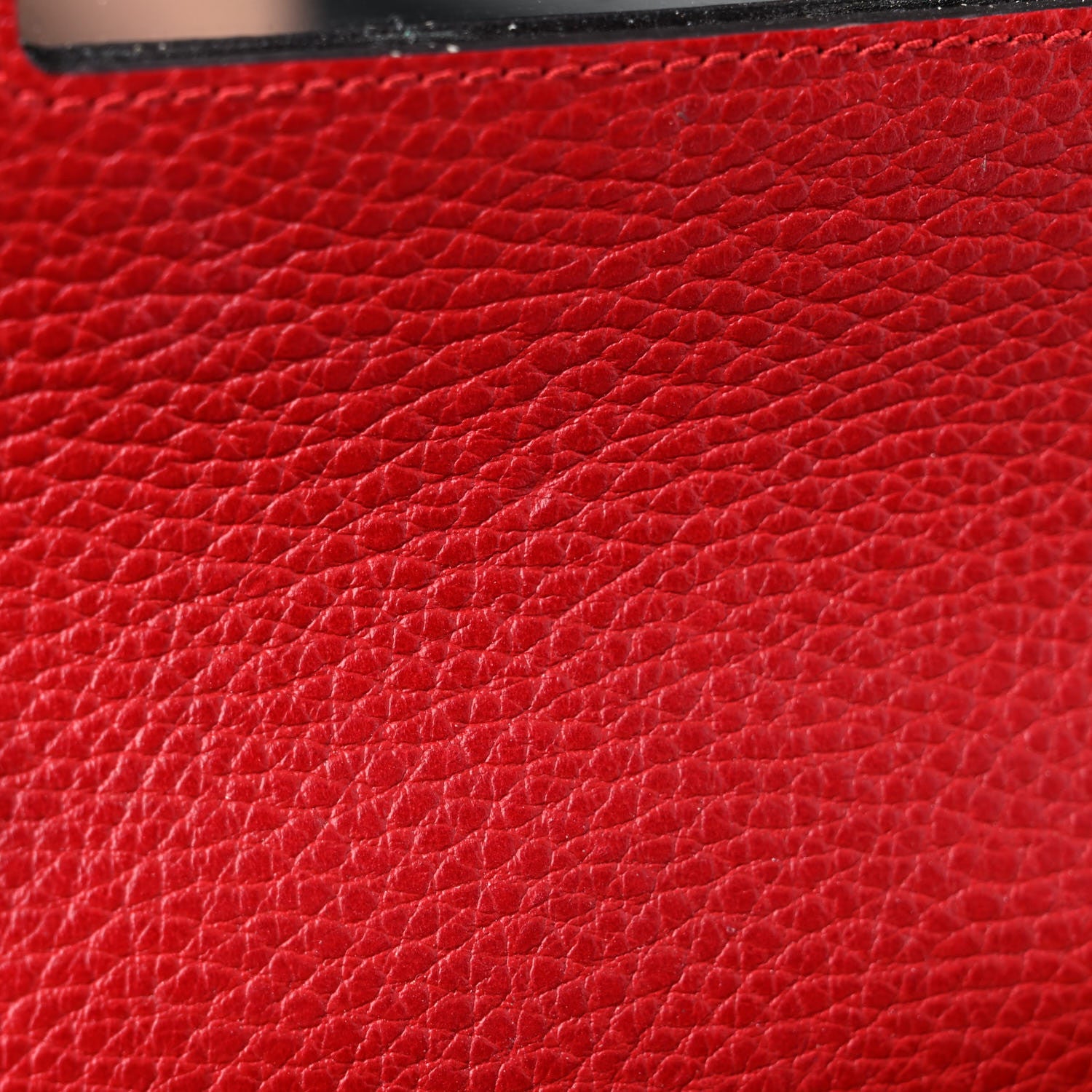 Gucci Dollar Calfskin Mini GG Marmont Chain Wallet Hibiscus Red 13 of 15
