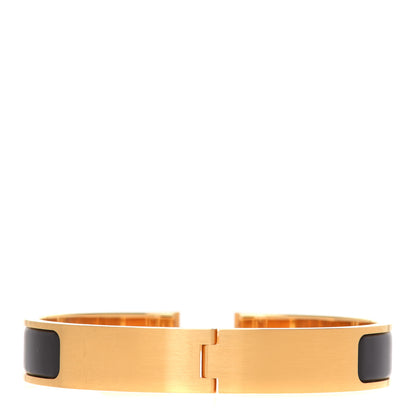 Hermes Matte Enamel Narrow Clic Clac HH Bracelet T5 Black 3 of 6