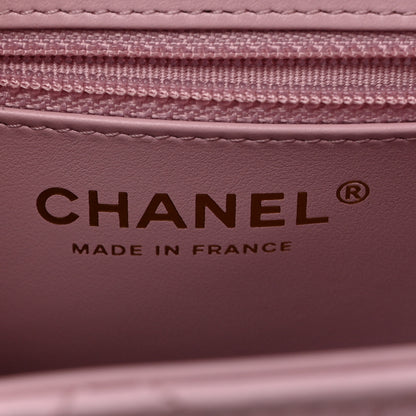 Chanel Shiny Aged Calfskin Quilted Nano Kelly Shopper Pink 6 of 10