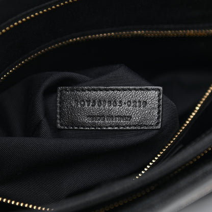 Saint Laurent Grain De Poudre Matelasse Chevron Small Tribeca Shopping Bag Black 8 of 9