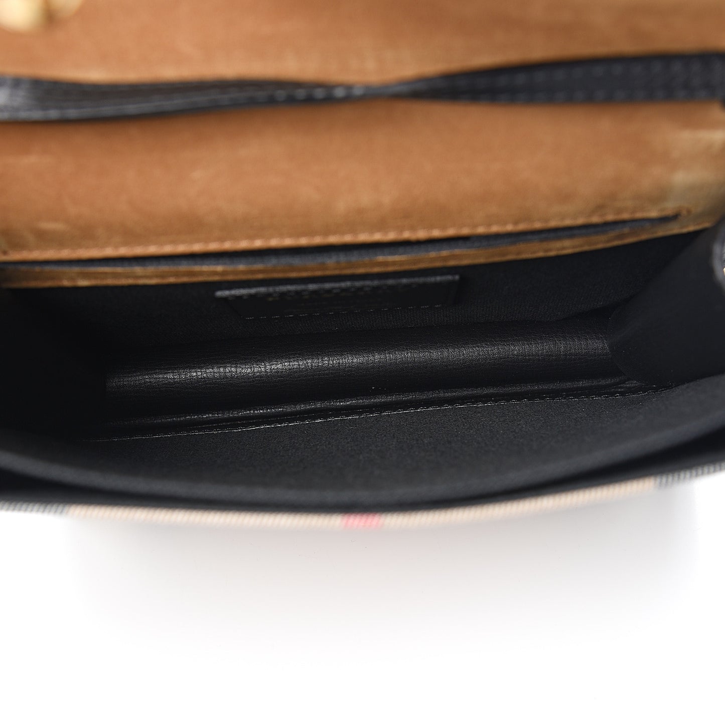 Derby Calfskin House Check Small Macken Crossbody Bag Black