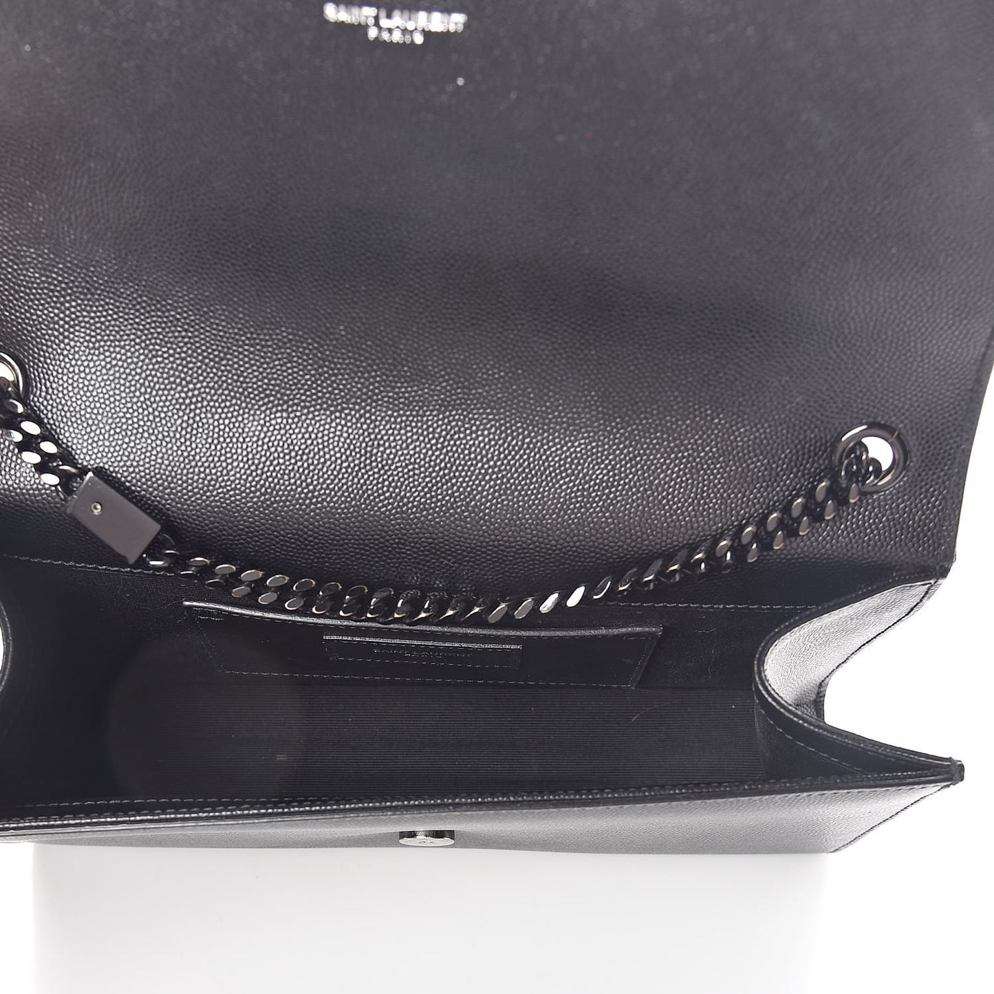 Grain De Poudre Medium Classic Monogram Kate Satchel Black