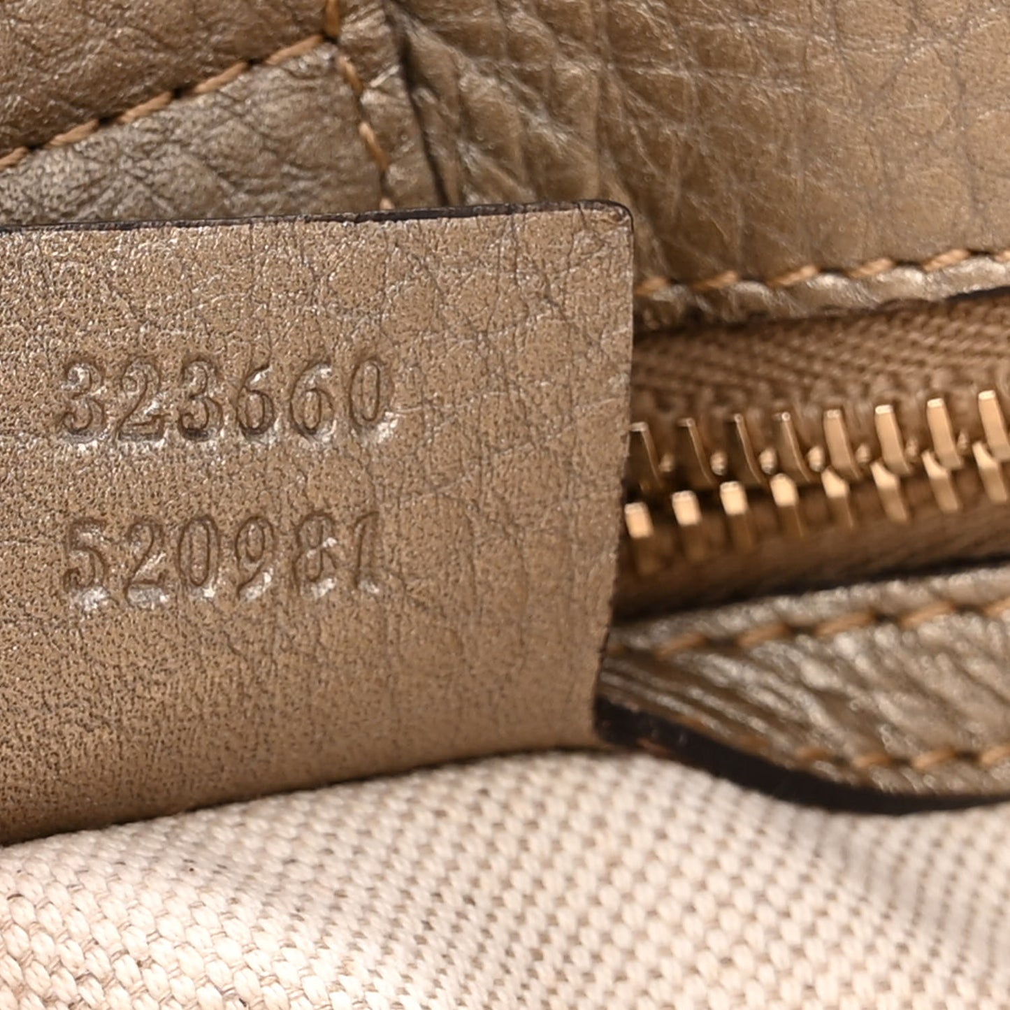 Metallic Pebbled Calfskin Medium Bamboo Shopper Tote Golden Beige