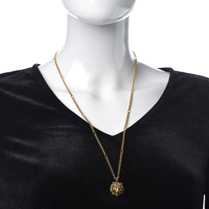 Gucci Metal Lion Head Necklace Gold 2 of 6