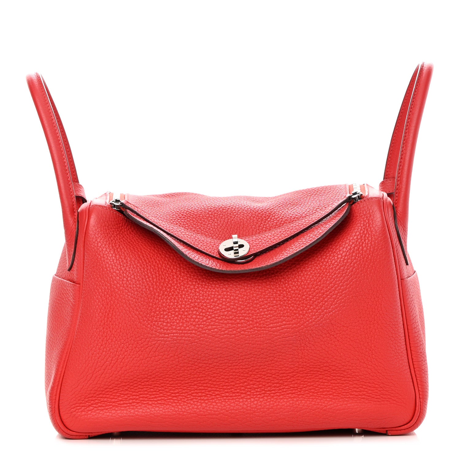 Hermes Taurillon Clemence Lindy 30 Rouge Casaque 1 of 16
